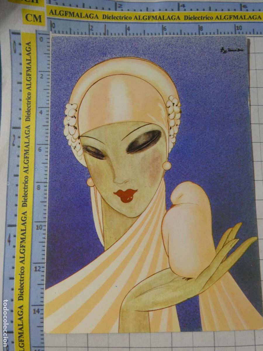 Postales: POSTAL DE ARTE PINTURA. DIBUJO MUJER CON PALOMA. 2457