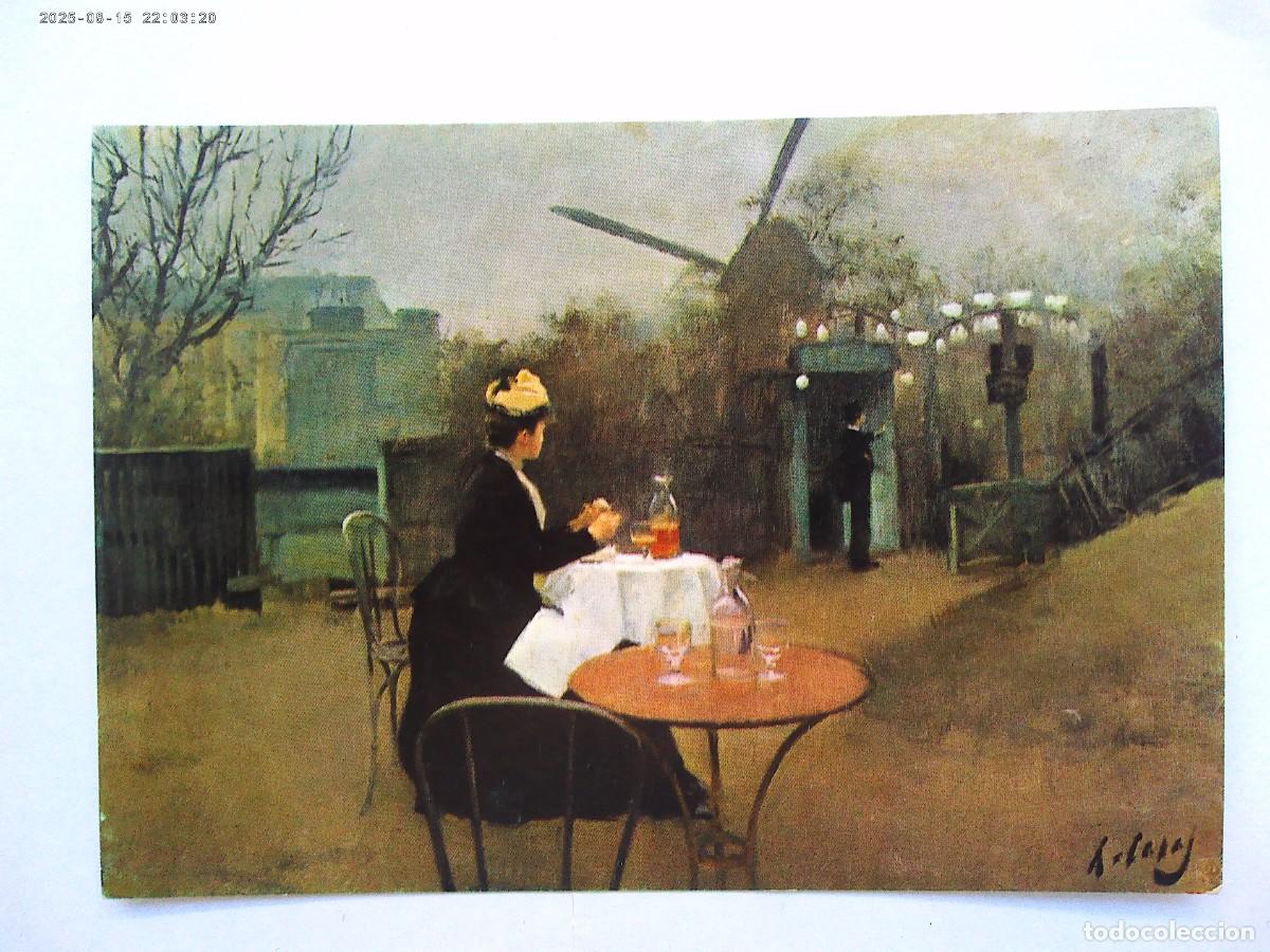 Postales: POSTAL DEL MUSEU D&acute;ART MODERN DE BARCELONA : PLEIN AIR , DE RAMON CASAS . A&Ntilde;OS 60