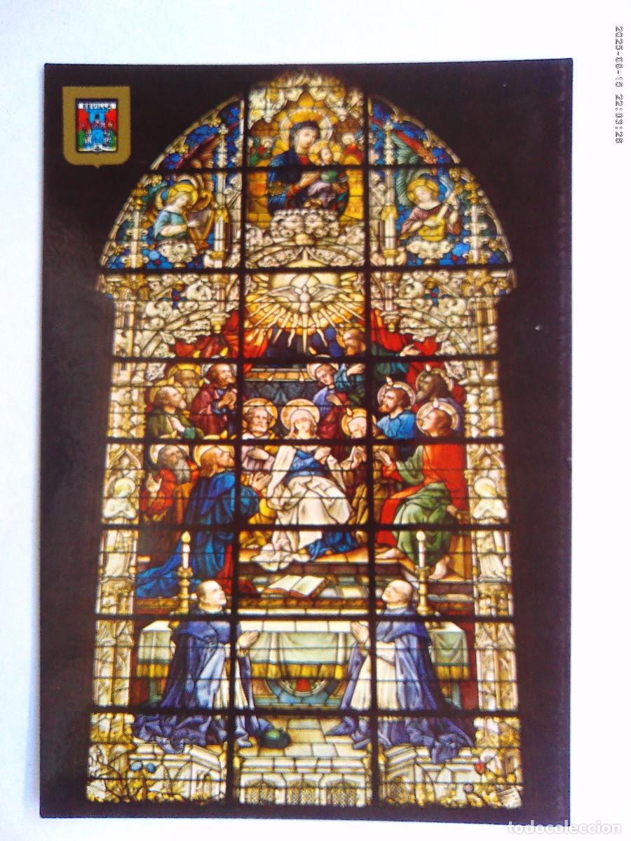 Postales: POSTAL DE SEVILLA - CATEDRAL : VIDRIERA ( PENTECOSTES ) . A&Ntilde;OS 60