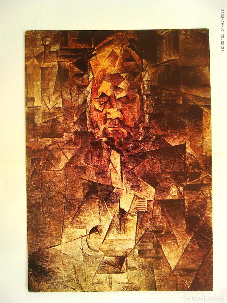 Postales: POSTAL CON PINTURA DE PICASSO : RETRATO DE AMBROISE VOLLARD . MUSEO PUIXKIN DE MOSC&Uacute;
