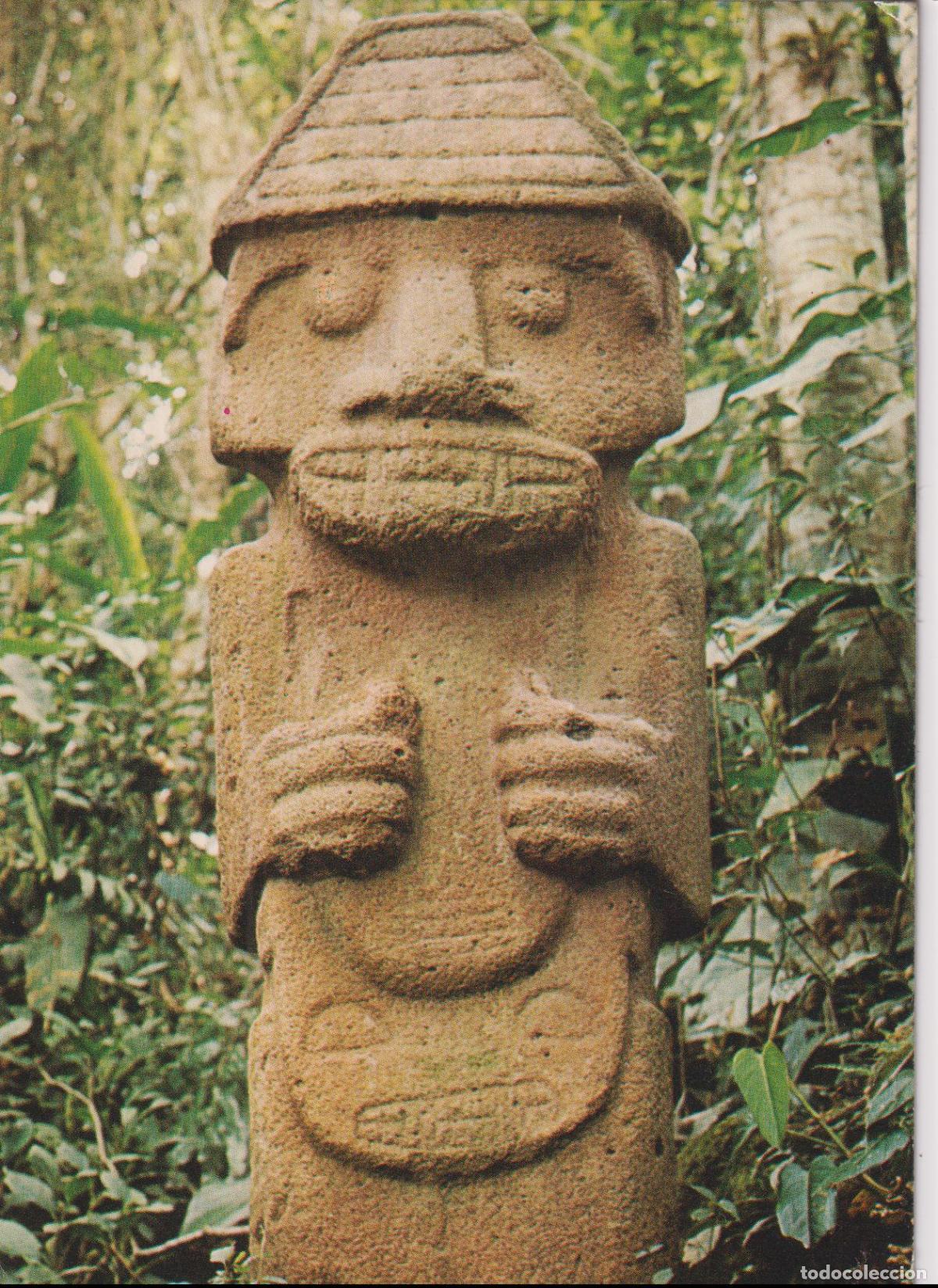 Postales: ARTE PRECOLOMBINO, ESCULTURA DE SAN AGUST&Iacute;N - COLECCION PERLA 57 - S/C