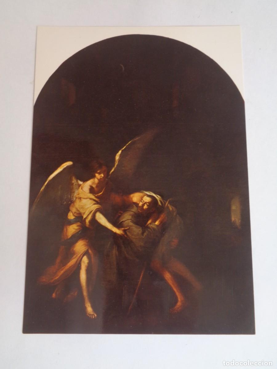 Postales: POSTAL DE SEVILLA - HOSPITAL SANTA CARIDAD : SAN JUAN DE DIOS LLEVANDO A UN ENFERMO DE MURILLO