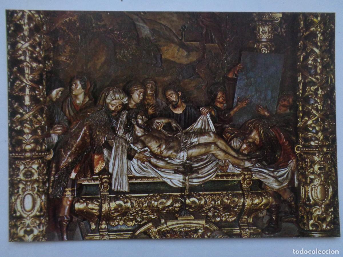 Postais: POSTAL DE SEVILLA - HOSPITAL SANTA CARIDAD : FRAGMENTO ALTAR MAYOR, ENTIERRO CRISTO, PEDRO ROLDAN