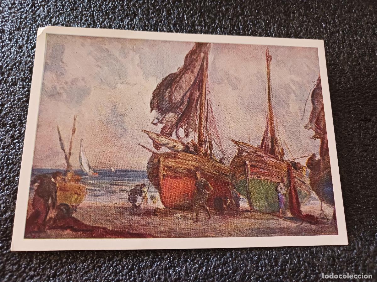 Postales: alejandro de Cabanyes - Barcas, Ed. Artigas. Pintores Esp. Contempor&aacute;neos