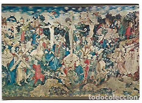 Postales: &rdquo; LA CRUCIFIXION &rdquo;, SIGLO XI.- MUSEO DE TAPICES, CATEDRAL DE LA SEO.- ZARAGOZA
