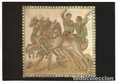 Postales: EMBLEMATA MUSIVARIO CON ESCENA DE CUADRIGA, MOSAICO.- MUSEO ARQUEOLGICO NACIONAL / MADRID