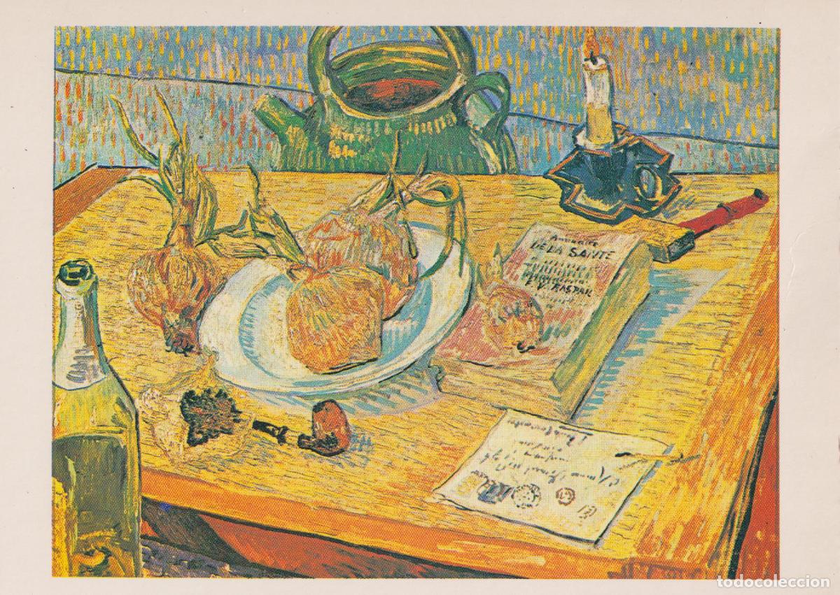 Postales: POSTAL DE LA OBRA DE VAN GOGH, STILL LIFE WITH DRAWING BOARD AND ONIONS (1888) &ndash; MAGDA BOOKS &ndash; S/C