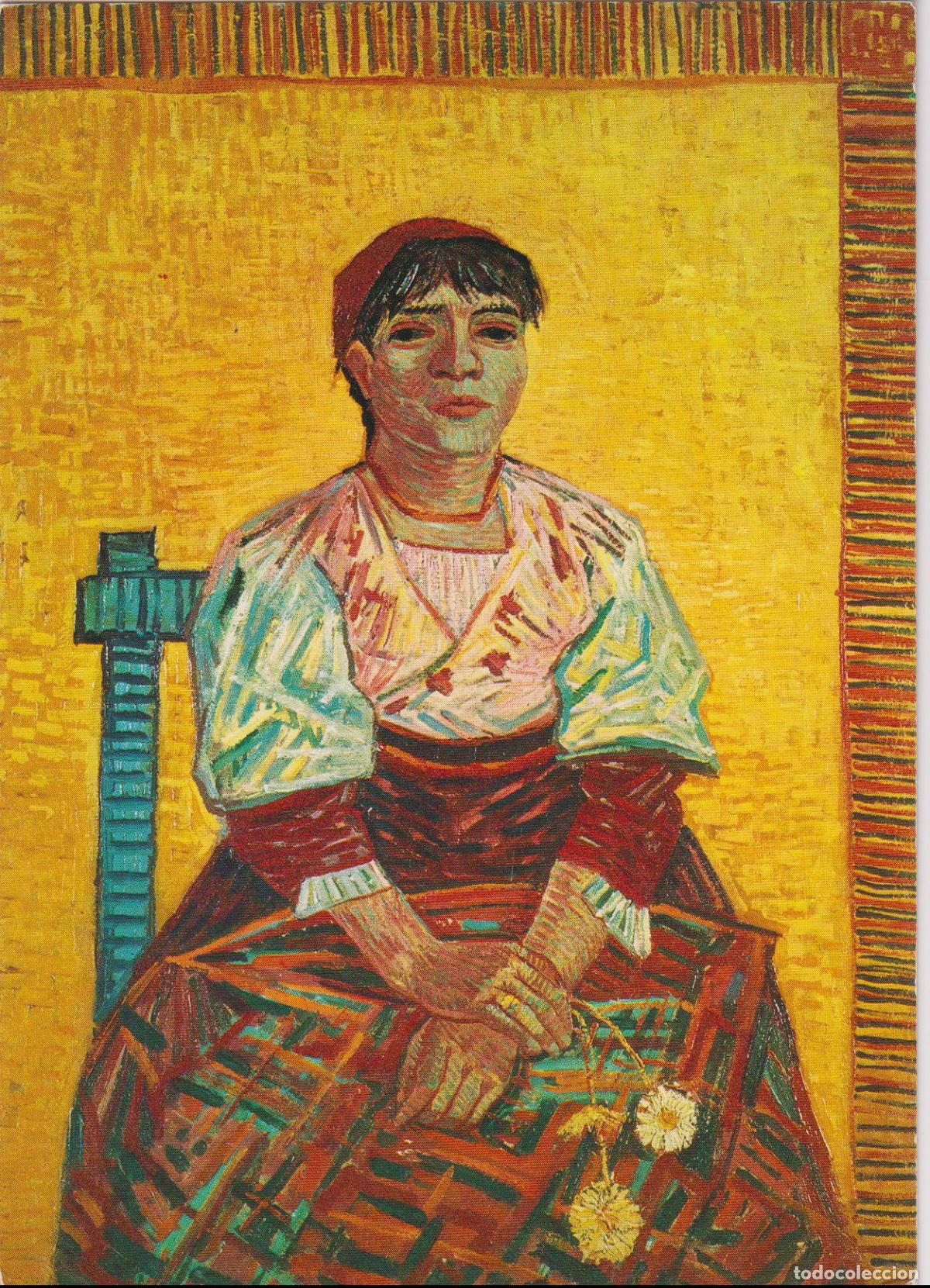 Postales: POSTAL DE LA OBRA DE VAN GOGH, L'ITALIENNE (1887) &ndash; EDITIONS DES MUS&Eacute;ES &ndash; S/C