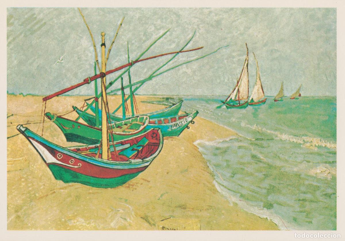 Postales: POSTAL DE LA OBRA DE VAN GOGH, FISHING BOATS ON THE BEACH AT SAINTES MARIES &ndash; EGIM 76 &ndash; S/C