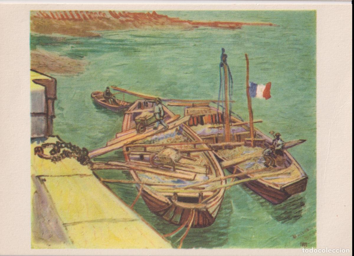Postales: POSTAL DE LA OBRA DE VAN GOGH, LES BATEAUX AMARR&Eacute;S (1888) &ndash; FERNAND HAZAN 270 &ndash; S/C