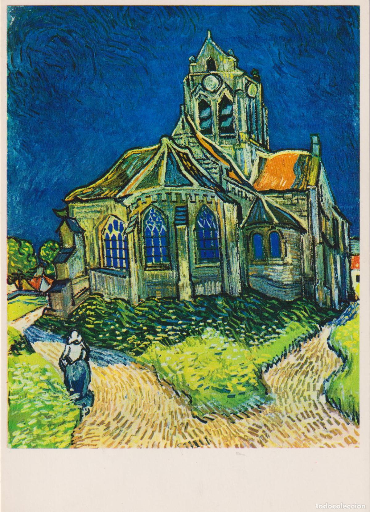 Postales: POSTAL DE LA OBRA DE VAN GOGH, L'&Eacute;GLISE D'AUVERS (1890) &ndash; FERNAND HAZAN 664 &ndash; S/C