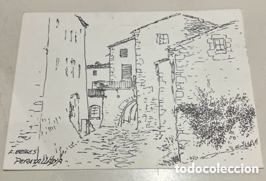 Postales: Postal. Dibujo L. Besses. Peratallada. Offset. A&ntilde;os 70.