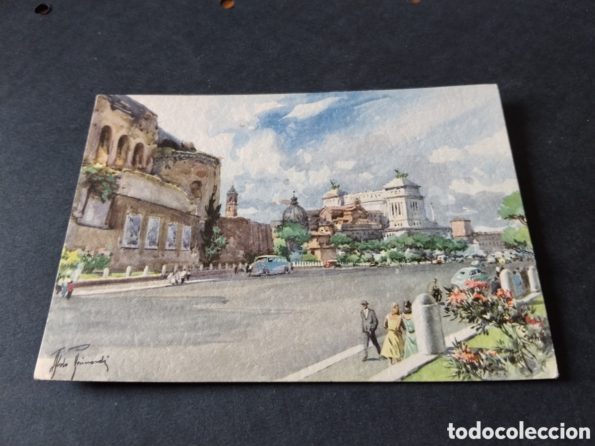 Postales: Postal dibujo Roma V&iacute;a del impero