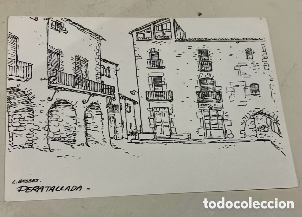 Postales: Postal. Dibujo L. Besses. Peratallada. Girona. Offset. A&ntilde;os 70.