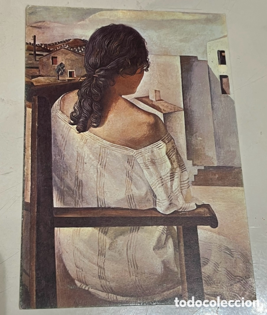 Postales: Postal. Muchacha de espaldas. Dal&iacute;. Museo Espa&ntilde;ol de Arte Contempor&aacute;neo. 1979.