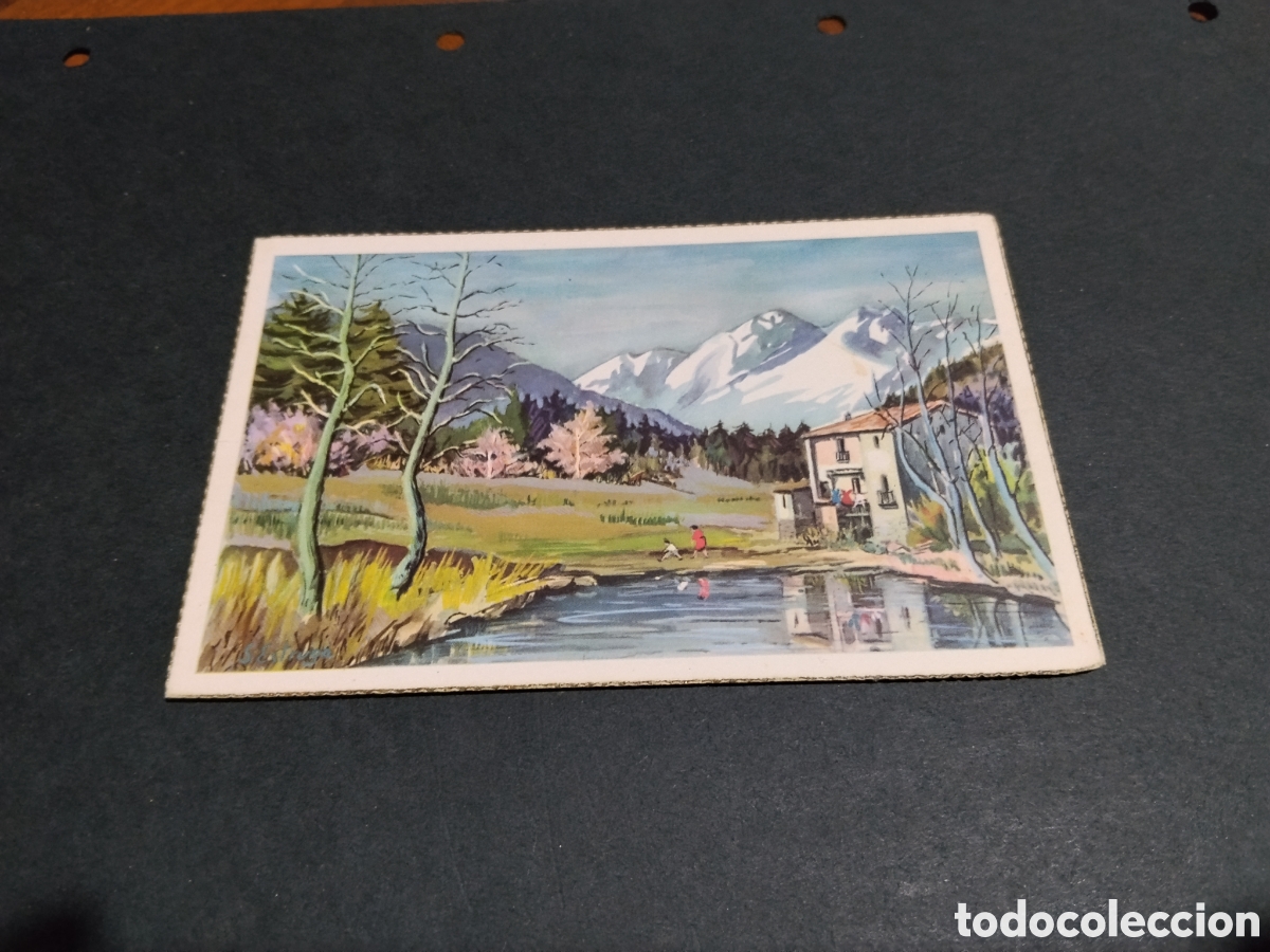 Postales: Postal dibujo Monta&ntilde;as nieve
