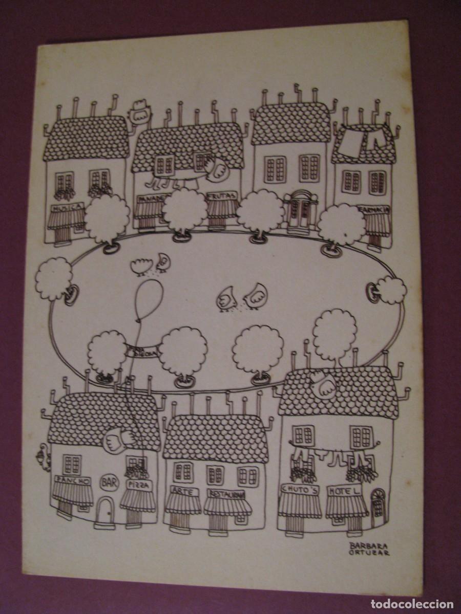 Postales: POSTAL DE LA ILUSTRACION BARBARA ORTUZAR. TEMATICA: CHILE. GRAFICAS FUENGIROLA. 15X10,5 CM, DIPTICA