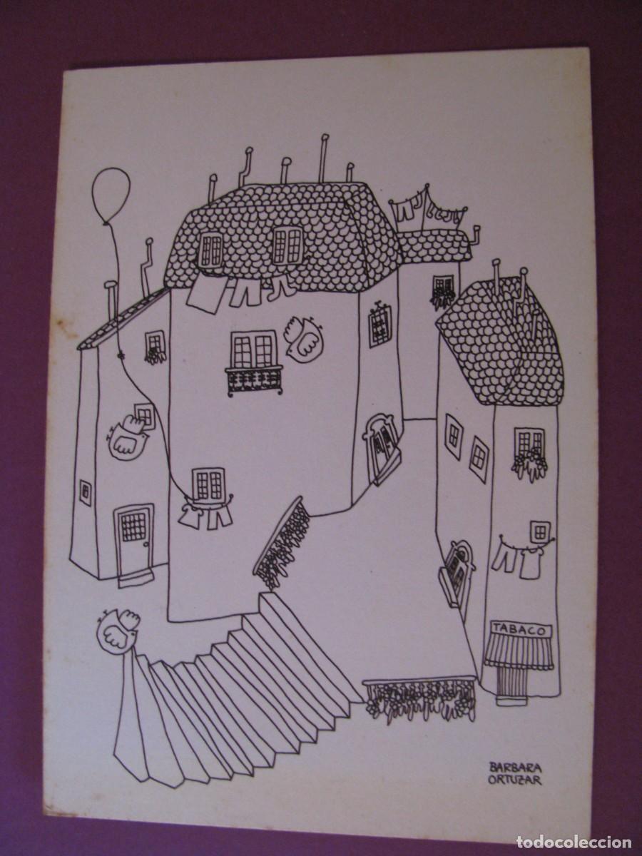 Postales: POSTAL DE LA ILUSTRACION BARBARA ORTUZAR. GRAFICAS FUENGIROLA. 15X10,5 CM, DIPTICA