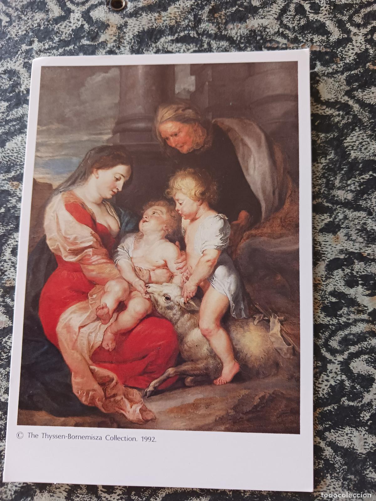Postales: rubens, la virgen y el ni&ntilde;o, con santa isabel y san juanito Thyssen-Bornemisza, palacio villahermosa