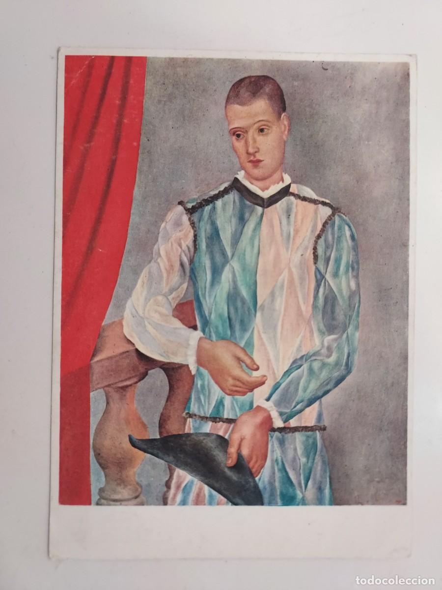 Postales: POSTAL PABLO PICASSO ARLEQUIN. MUSEO ARTE MODERNO BARCELONA. 1963. CIRCULADA