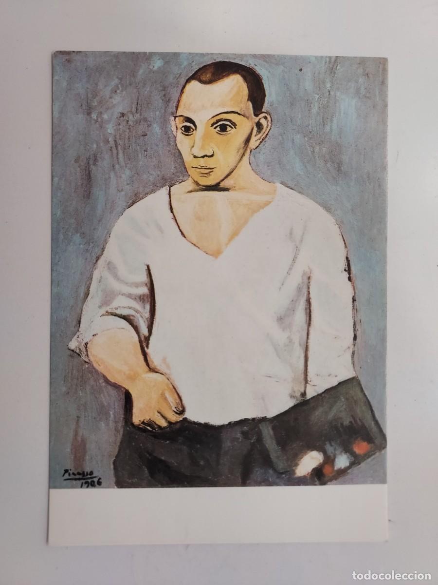 Postales: POSTAL PABLO PICASSO. AUTORRETRATO CON PALETA DE PINTOR EN LA MANO. PHILADELPHIA MUSEUM. 1963. S/C