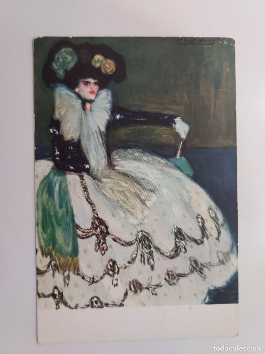 Postales: POSTAL PABLO PICASSO. MUJER EN AZUL, FRAGMENTO. MUSEO ARTE CONTEMPORANEO. 1961. S/C