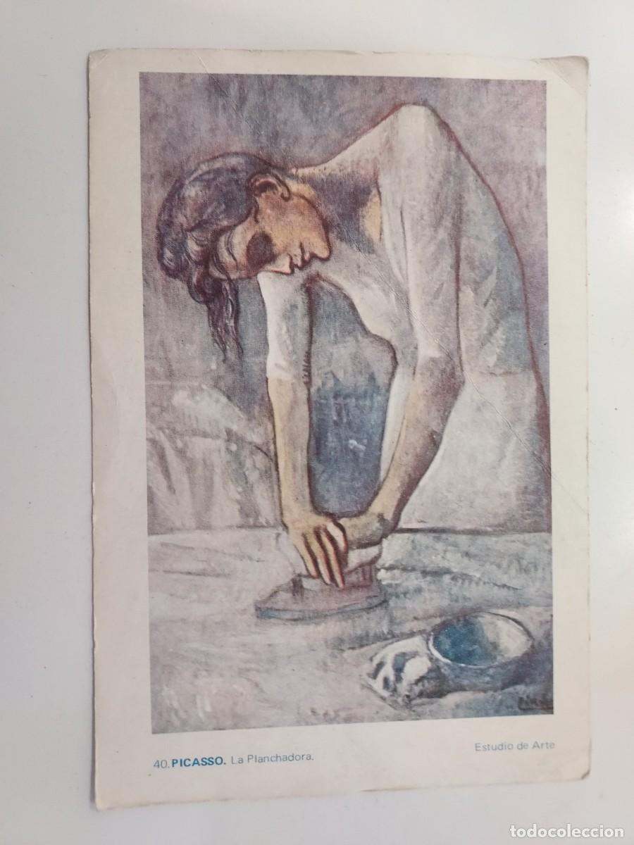Postales: POSTAL ESTAMPA 10,5X16. PABLO PICASSO. LA PLANCHADORA. ESTUDIO DE ARTE. TRASERA EN BLANCO. PAPEL