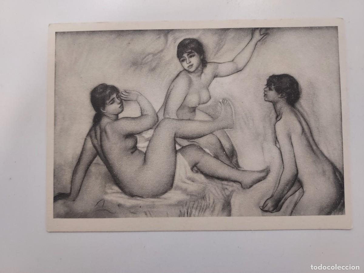Postales: POSTAL A. RENOIR. LES GRANDES BAIGNEUSES. LAS GRANDES BA&Ntilde;ISTAS. S/C. CARTONCILLO