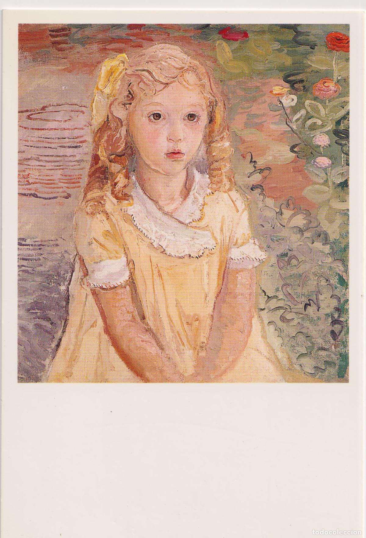 Postales: POSTAL DE LA OBRA DE PERE DAURA, MARTHA EN VESTIT GROC (1935) &ndash; MUSEU DE MONTSERRAT &ndash; S/C