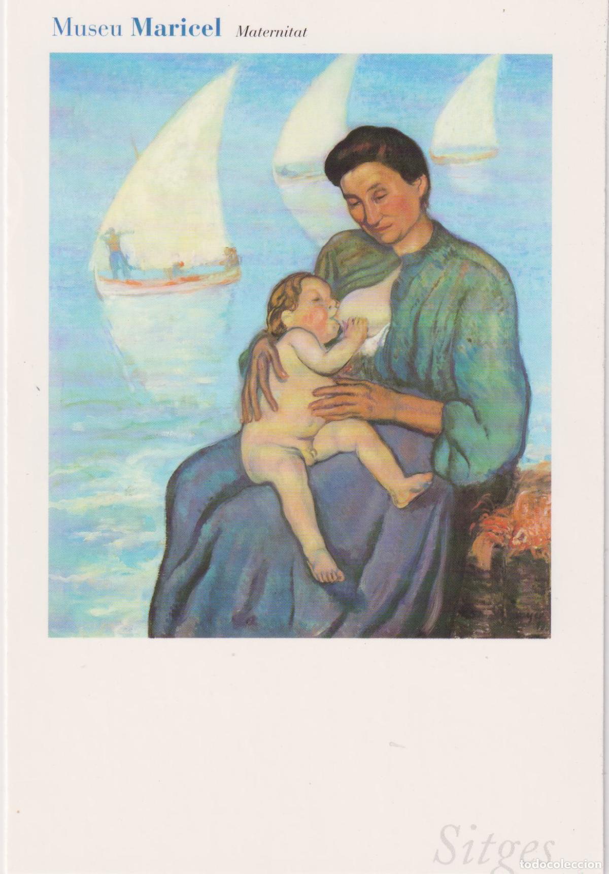 Postales: POSTAL DE LA OBRA DE JOAQUIM SUNYER I MIRO, MATERNITAT (1908) &ndash; MUSEU MARICEL &ndash; S/C