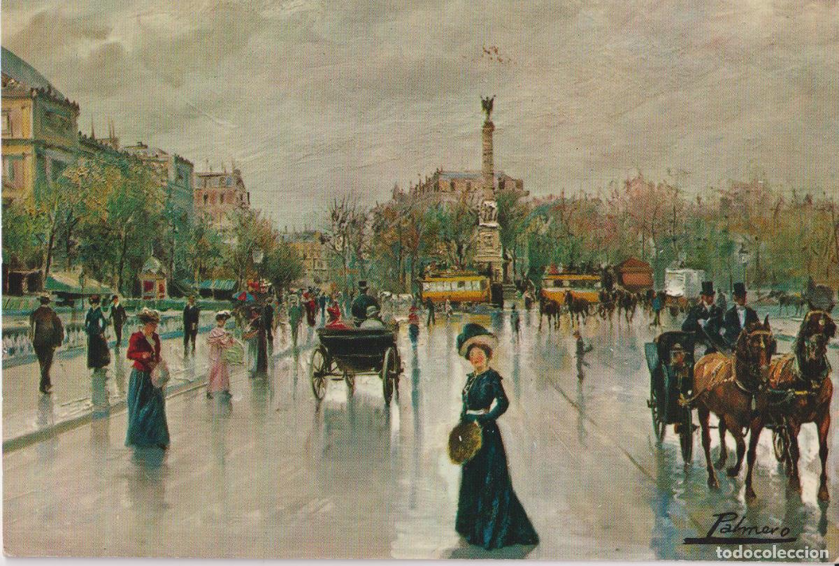 Postales: POSTAL DE LA OBRA DE A PALMERO, PLACE DU CH&Acirc;TELET &ndash; CREACIONES ARTES GR&Aacute;FICAS 512 &ndash; ESCRITA