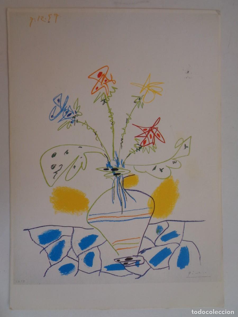 Postais: POSTAL CON PINTURA DE PICASSO : JARRON CON FLORES . MUSEO PICASSO DE BARCELONA