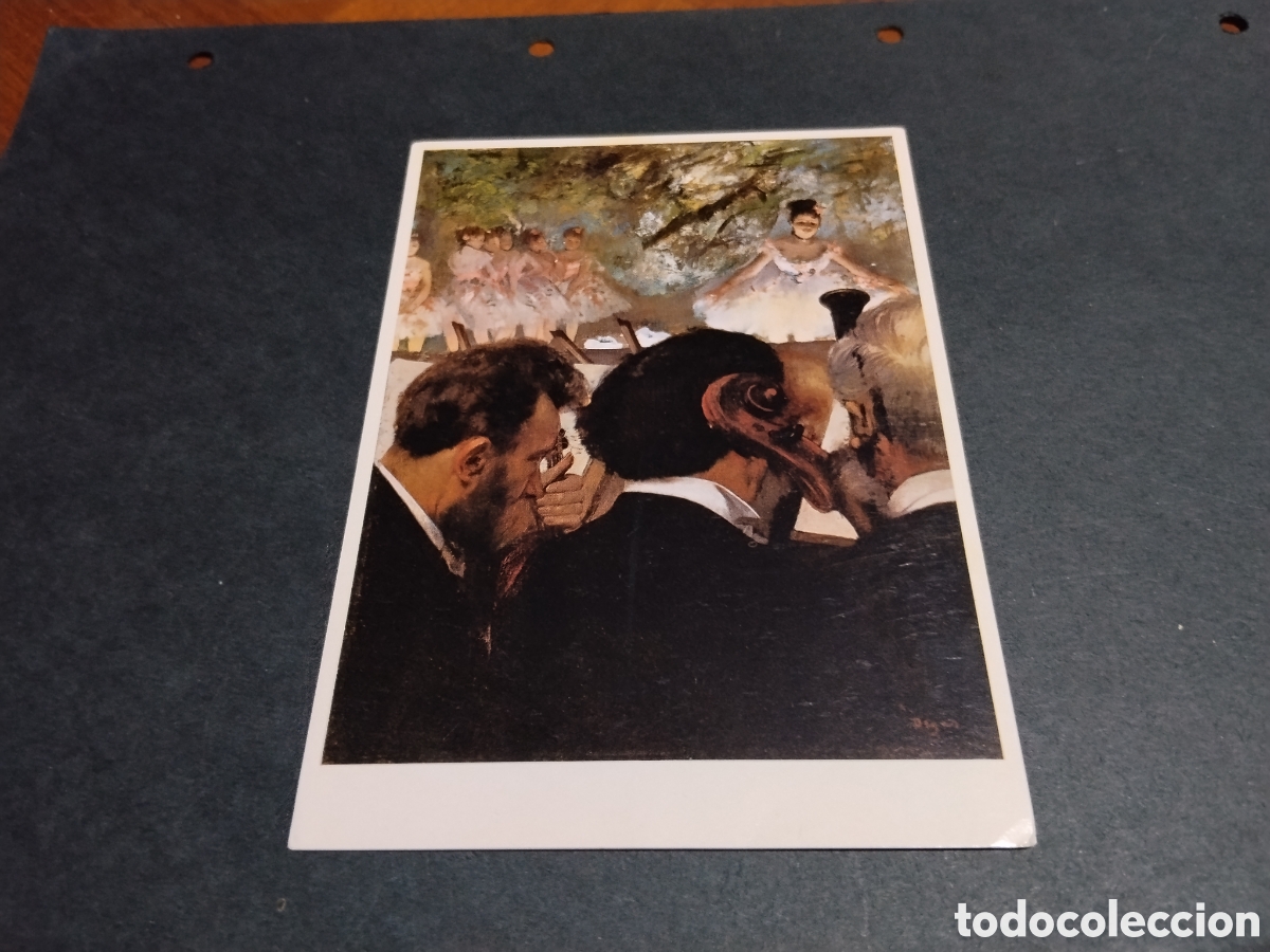 Postales: Postal arte Edgar Degas m&uacute;sica