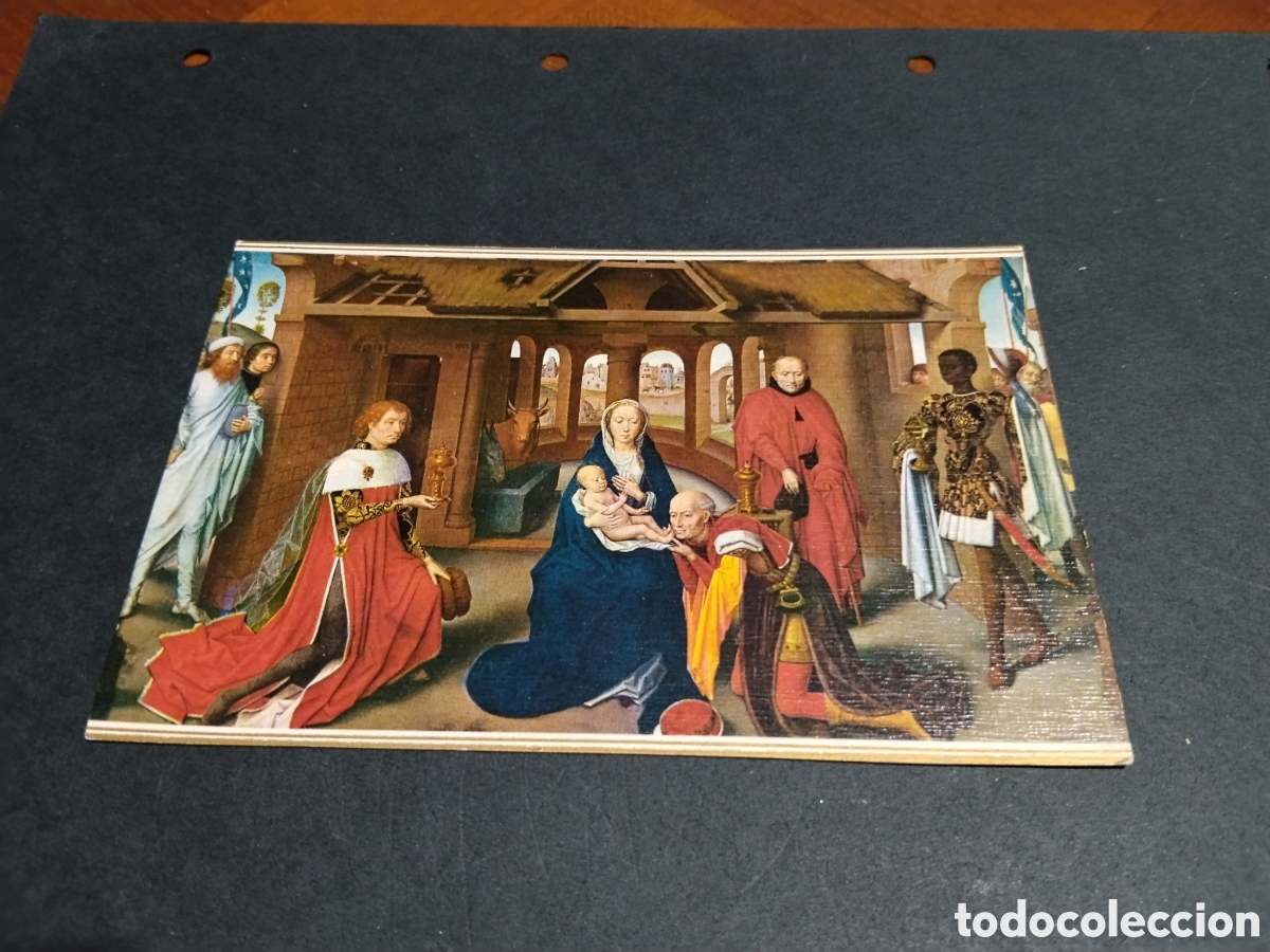 Postales: Postal arte memling Adoraci&oacute;n de los magos
