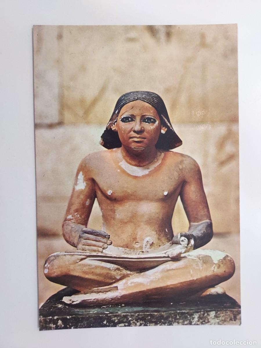 Postales: POSTAL EGIPTO MUSEO EGIPCIO CAIRO. Lehnert & Landrock. S/C. 253. ESTATUA ESCRIBA