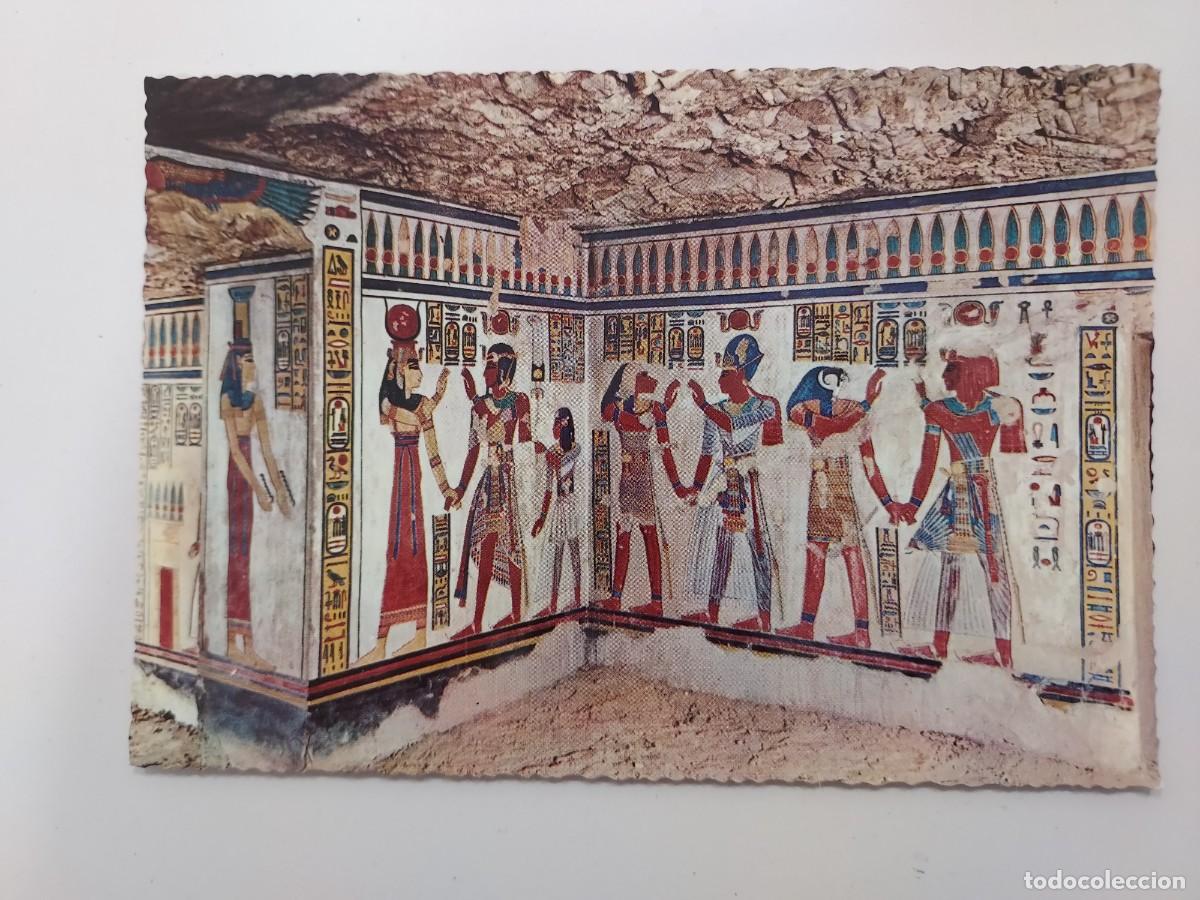 Postales: POSTAL EGIPTO LUXOR. VALLE DE LAS REINAS PINTURA MURAL TUMBA. S/C. 747.7