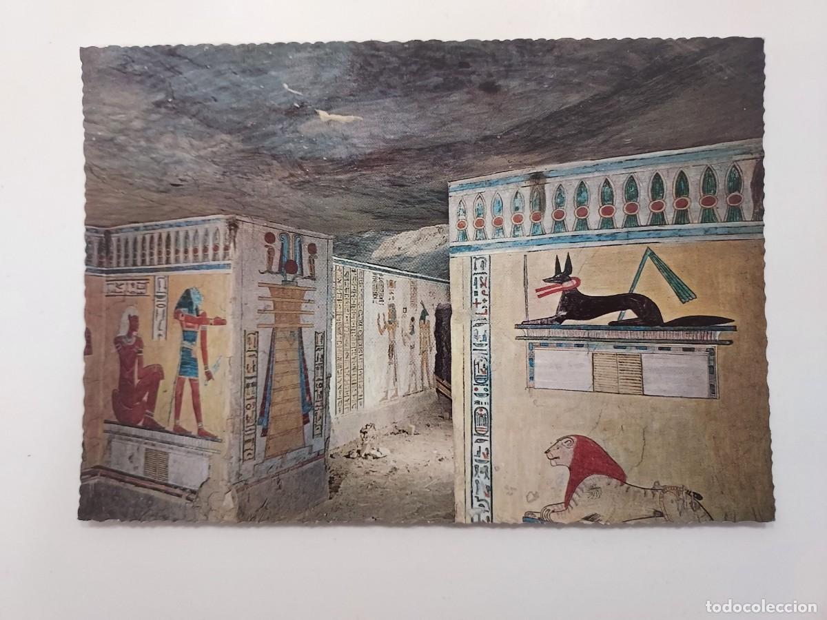 Postales: POSTAL EGIPTO LUXOR. VALLE DE LAS REINAS MURAL TUMBA. S/C. 747.8