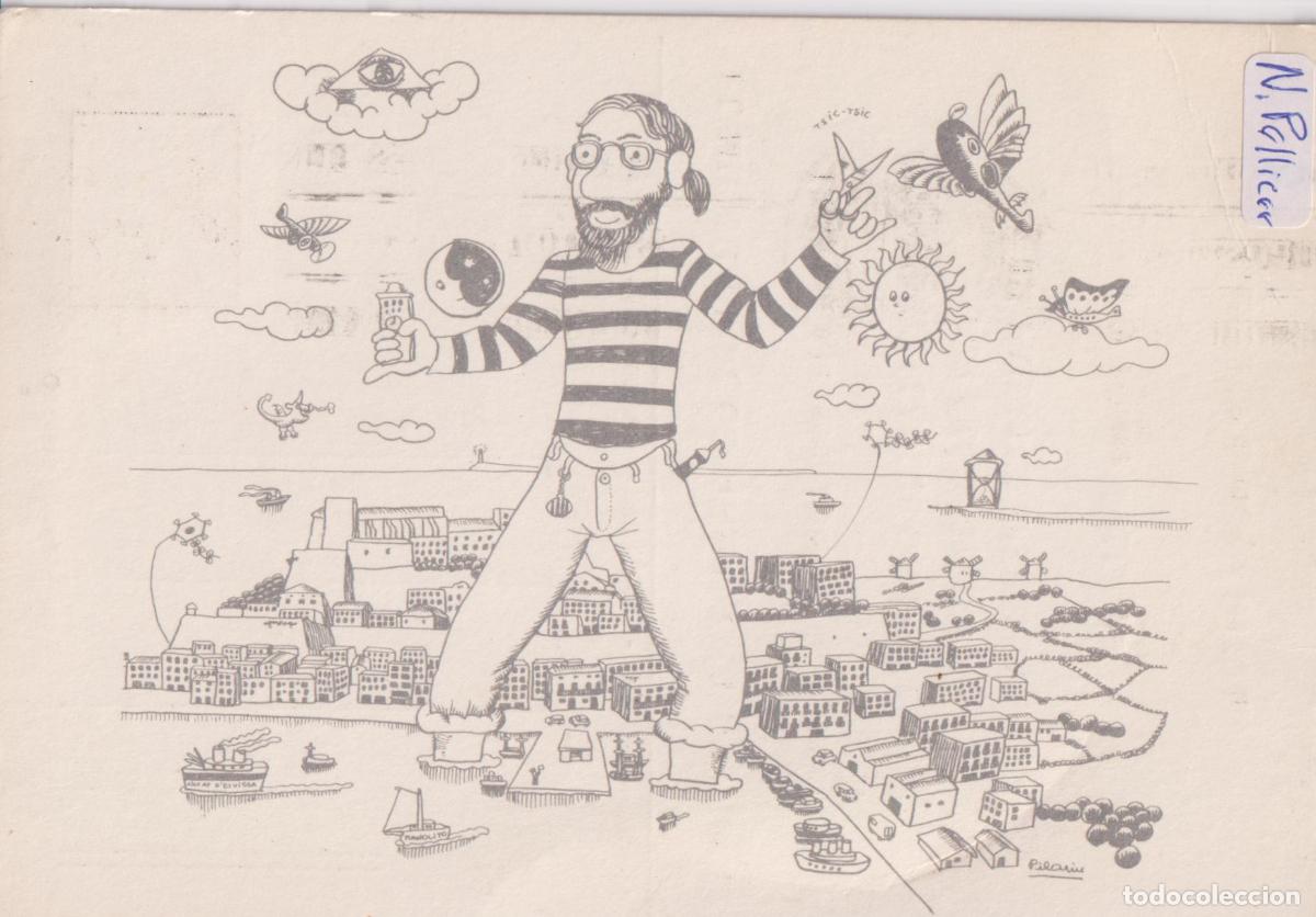 Postales: POSTAL DE LA OBRA DE N&Egrave;STOR PELLICER, PAISATGE D'EIVISSA &ndash; MUSEU D'ART D'EIVISSA &ndash; CIRCULADA