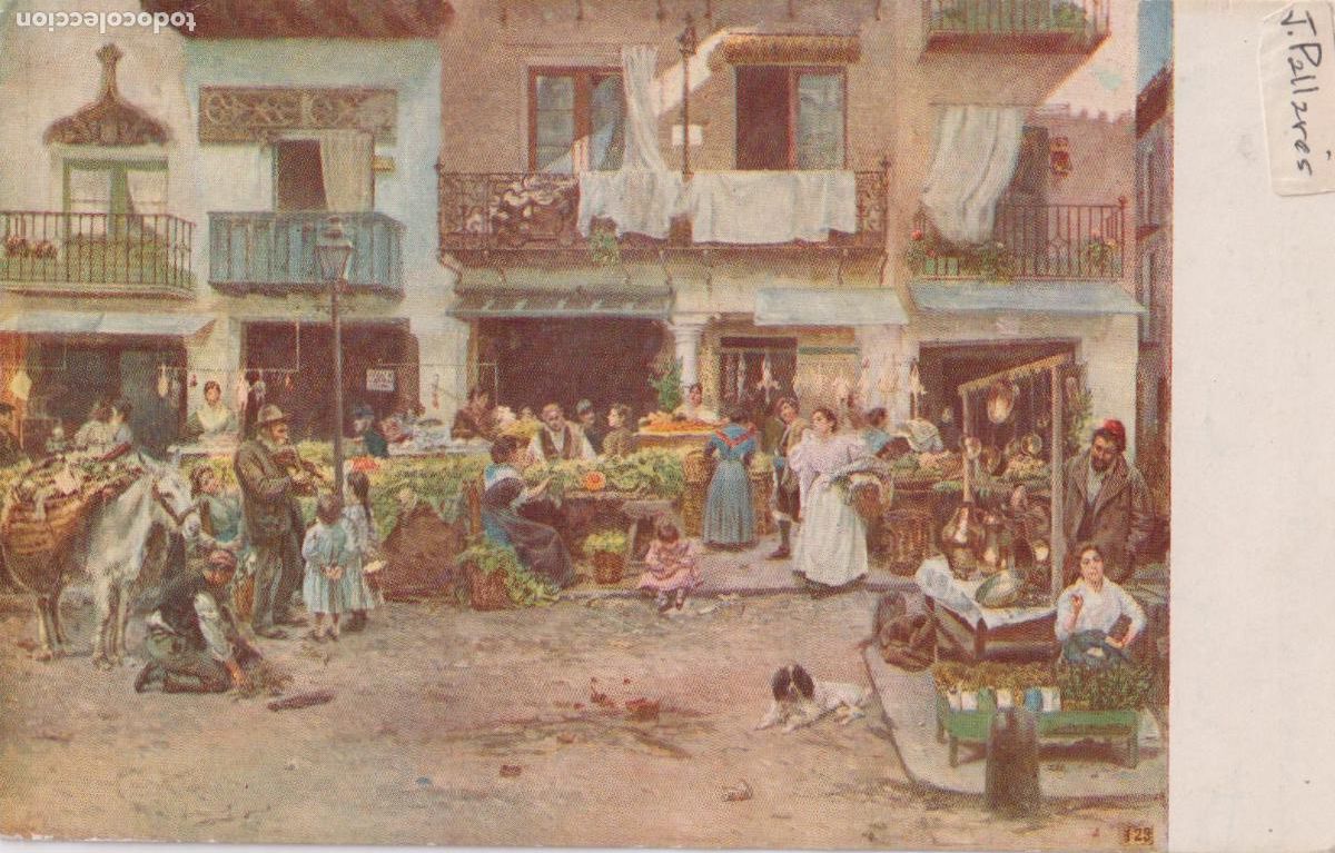 Postales: POSTAL DE LA OBRA DE JOAQUIN PALLARES, MERCADO DE ZARAGOZA &ndash; MUSEOS ART&Iacute;STICOS MIR 918 &ndash; ESCRITA