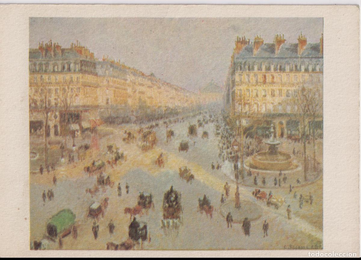 Postales: POSTAL DE LA OBRA DE CAMILLE PISSARRO, L'AVENUY DE L'OP&Eacute;RA (1898) &ndash; MUS&Eacute;E DES BEAUX-ARTS, REIMS &ndash; SC