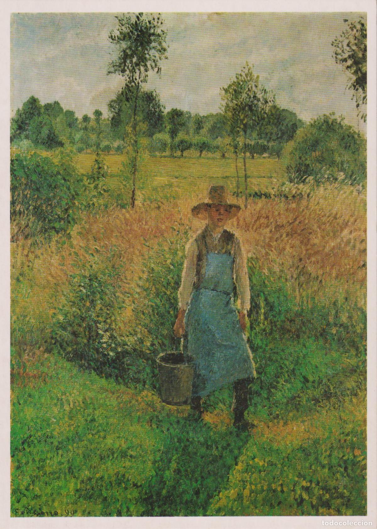 Postales: POSTAL DE LA OBRA DE CAMILLE PISSARRO, EL JARDINERO (1899) &ndash; STUTTGART &ndash; S/C