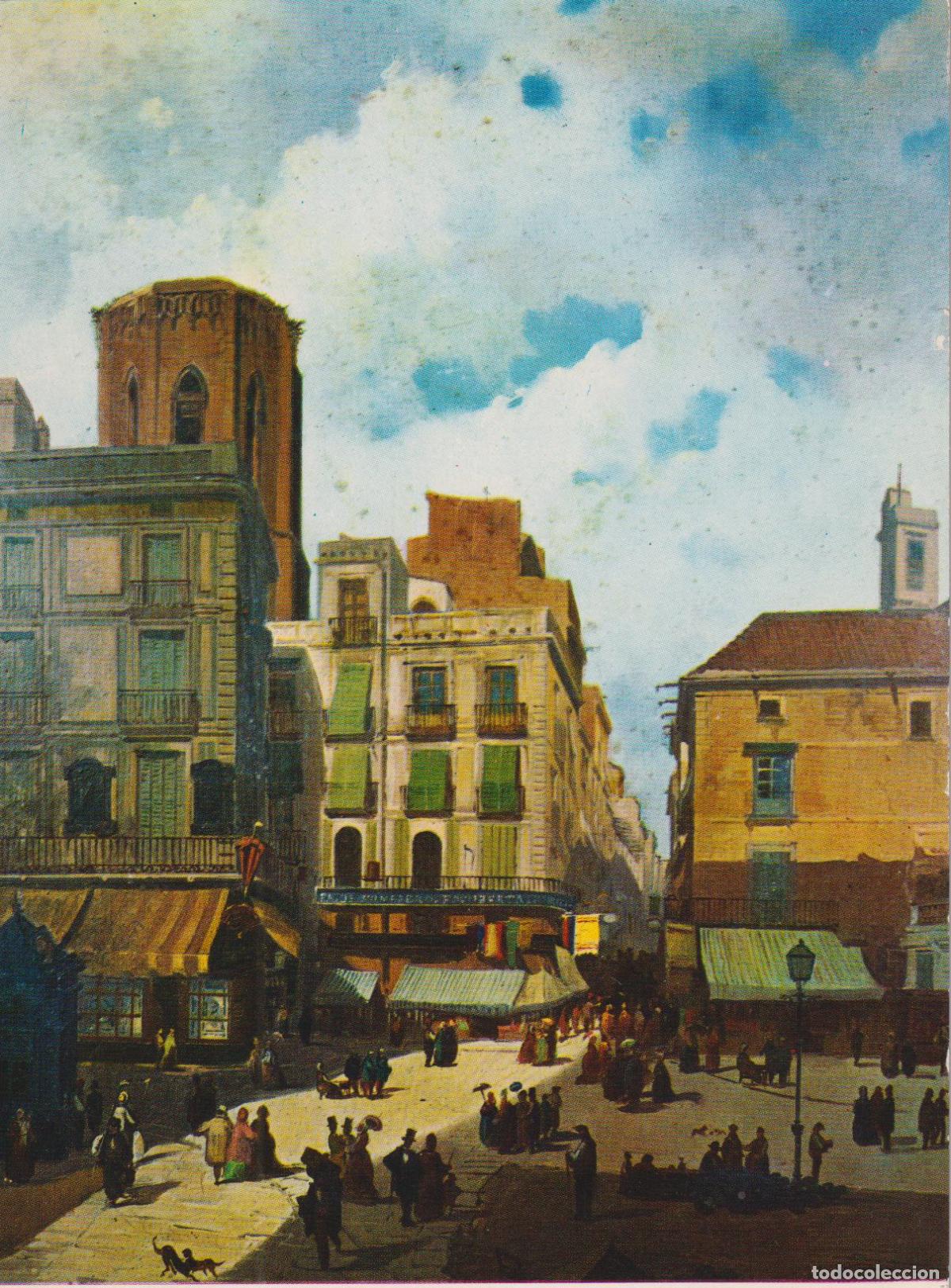 Postales: POSTAL DE LA OBRA DE AQUILES BATTISTUZZI, EL LLANO DE LA BOQUERIA (1870) -MUSEO HISTORIA BCN &ndash; S/C