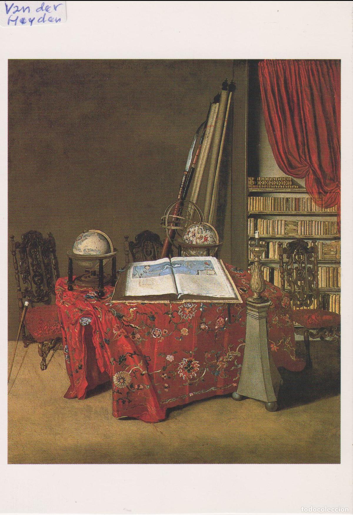 Postales: POSTAL DE LA OBRA DE J.J. VAN DER HEYDEN, RINCON DE UNA BIBLIOTECA &ndash; MUSEO THYSSSEN BORNEMISZA &ndash; S/C
