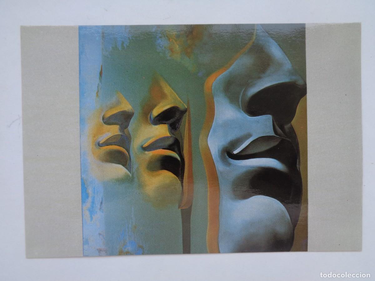 Postales: POSTAL CON PINTURA DE DAL&Iacute;: LOS TRES ENIGMAS GLORIOSOS DE GALA . TEATRO-MUSEO DAL&Iacute;, FIGUERAS