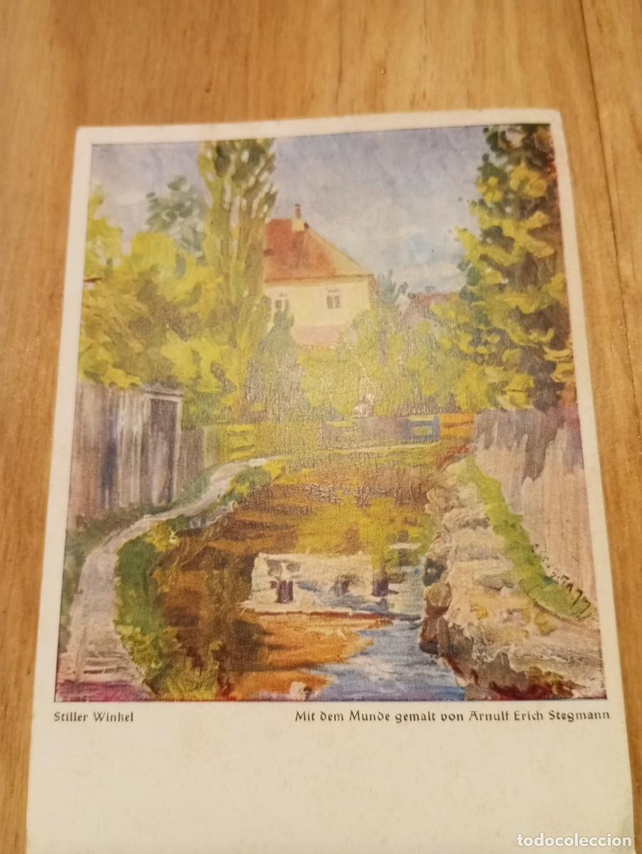 Postales: ALEMANIA, 1952, POSTAL CON DIBUJO DE ACUARELA. SELLOS DEL PUENTE A&Eacute;REO