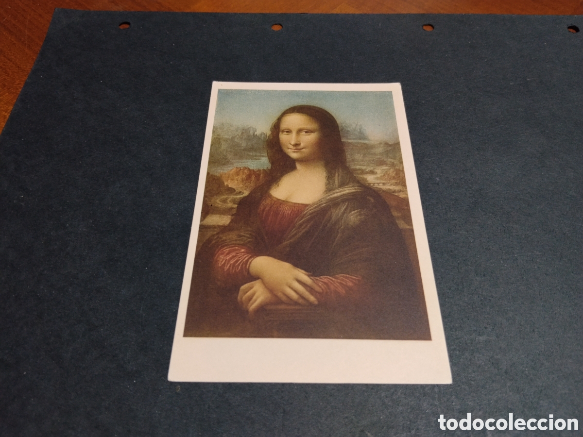 Postales: Postal arte la gioconda