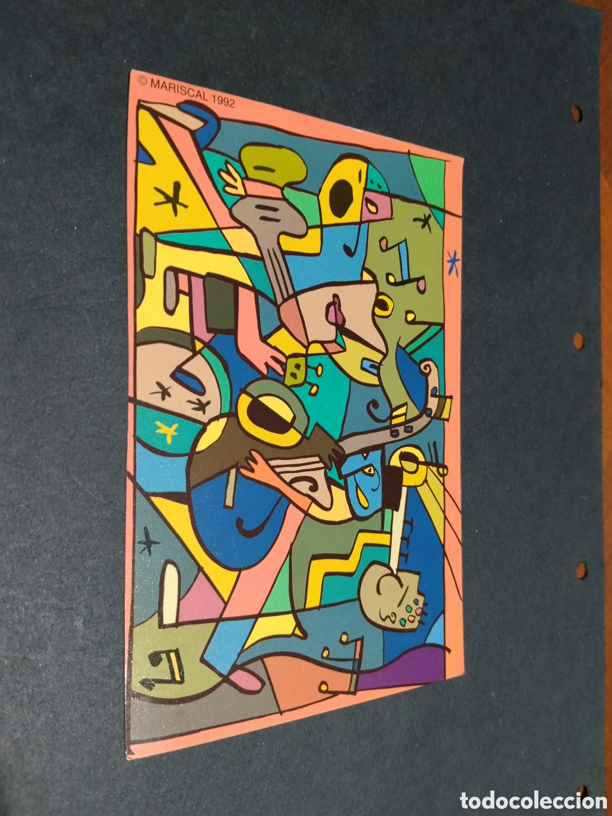 Postales: Postal arte concierto, dibujo de Mariscal