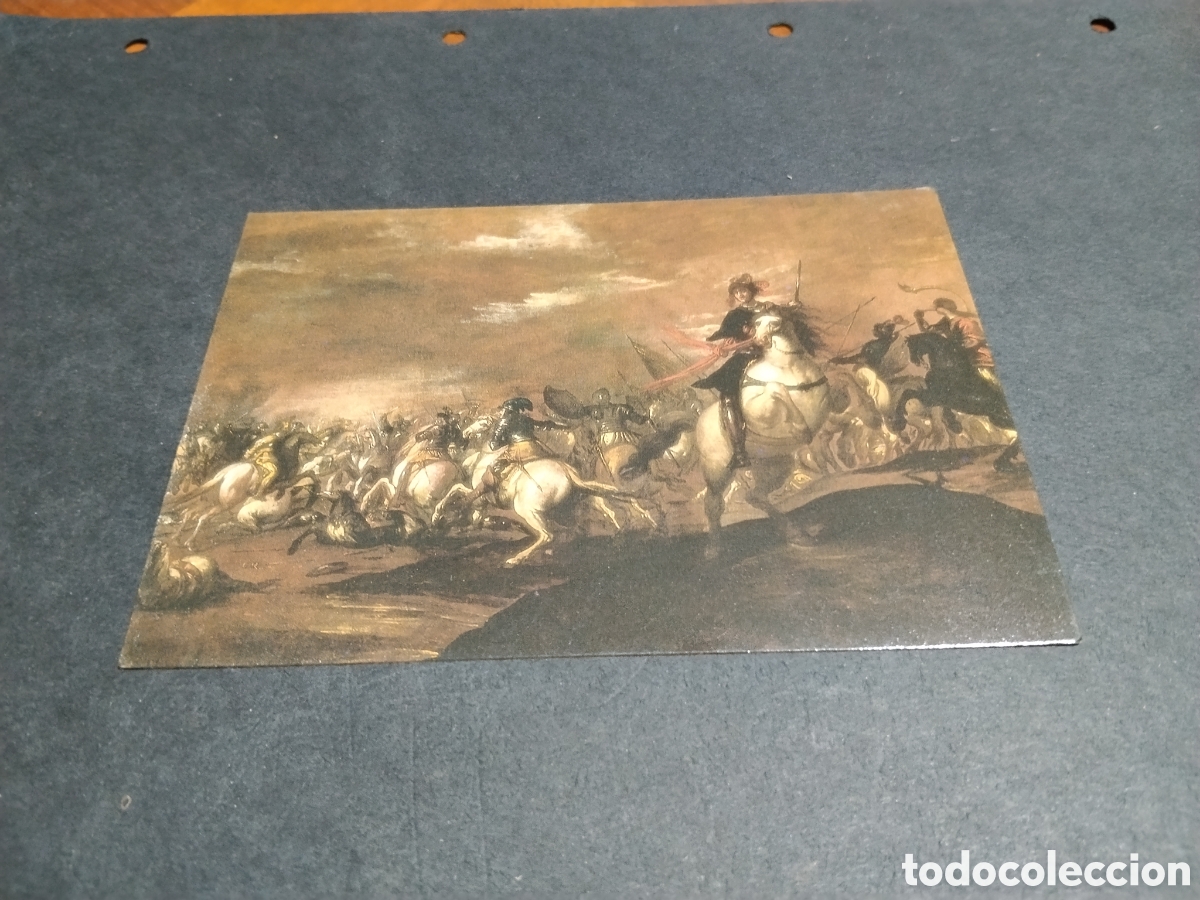 Postales: Postal arte batalla militar