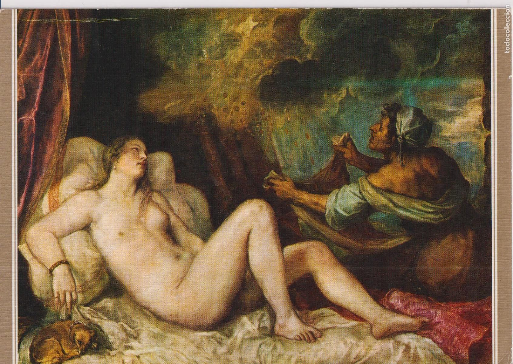 Postales: POSTAL DE LA OBRA DE TIZIANO, DANAE, RECIBIENDO LA LLUVIA DE ORO &ndash; ESCUDO DE ORO 66 &ndash; S/C
