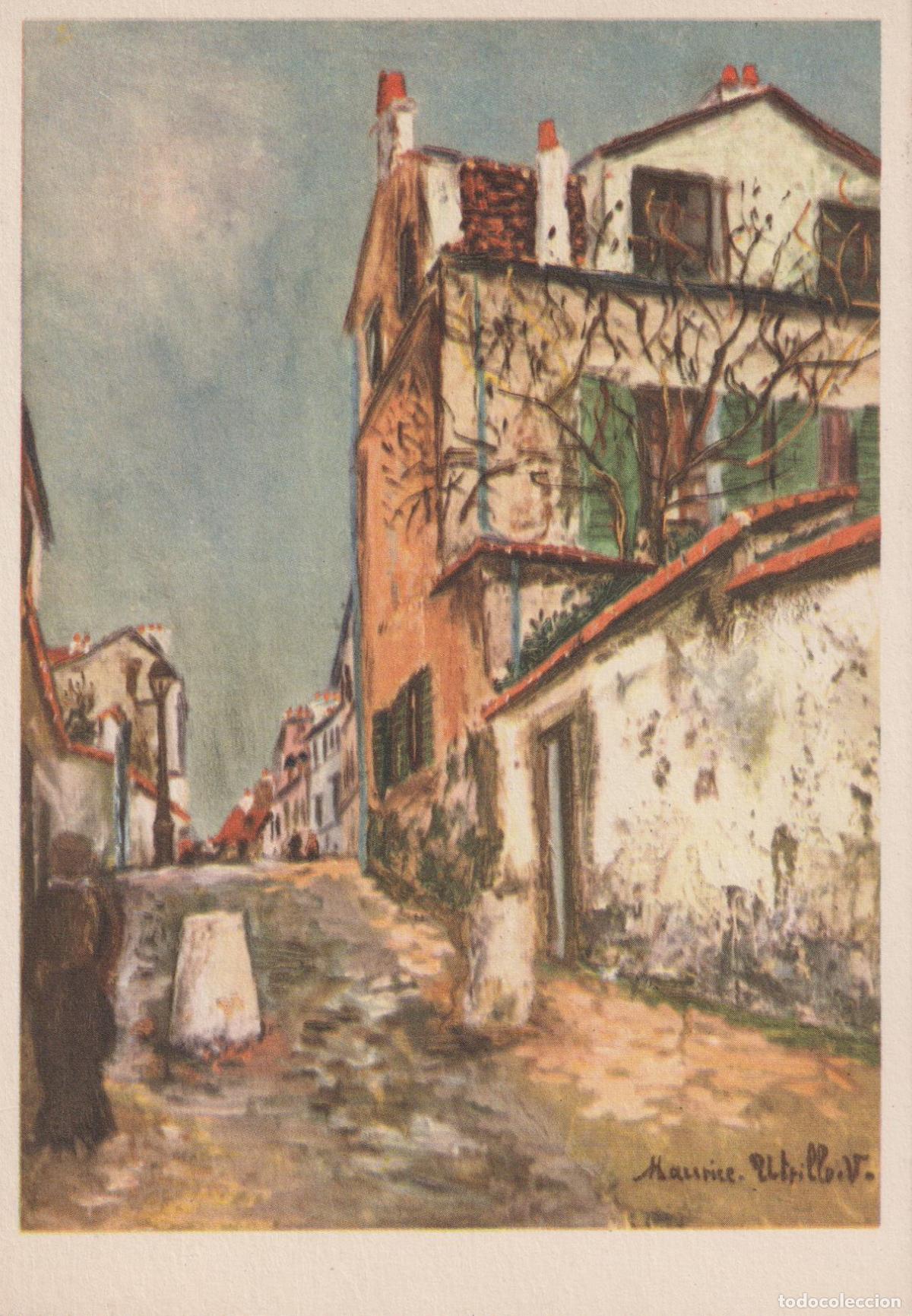 Postales: POSTAL DE LA OBRA DE M.UTRILLO, RUE CORTOT, &Agrave; MONTMARTRE &ndash; FERNAND HAZAN 136 &ndash; S/C